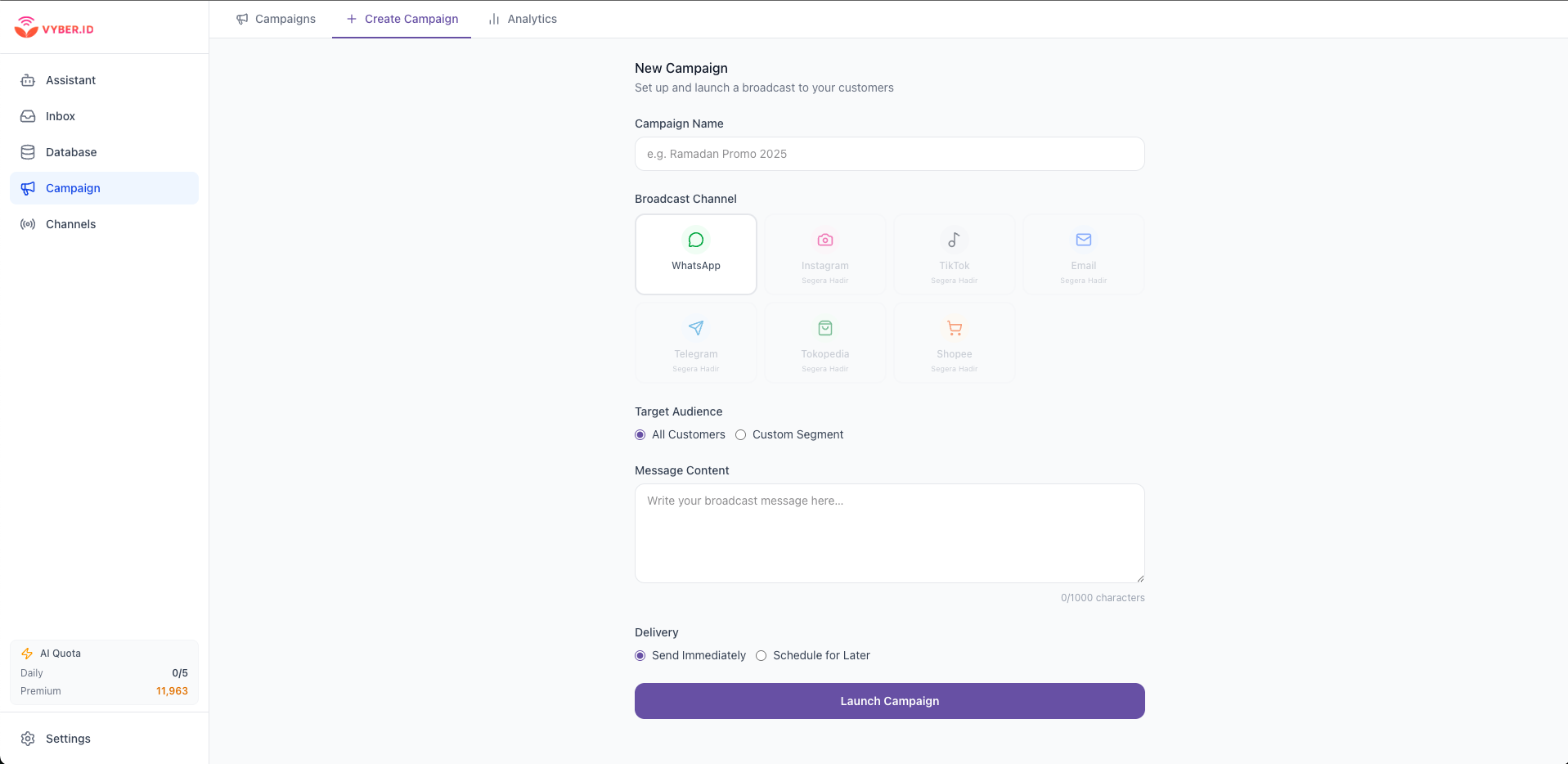 Campaign Marketing CRM Central Admin
