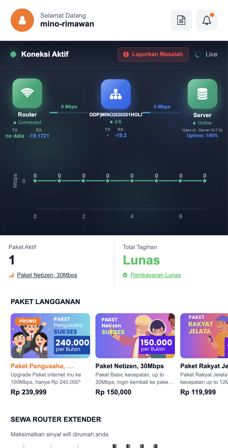 ISP Customer Management — Vyber.id Manager